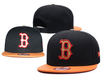 MLB Boston Red Sox Black Color Snapback Hats--GS
