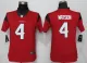 Women New Nike Houston Texans #4 Watson Red Jerseys