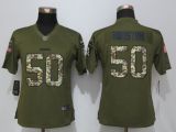 Women New Nike Kansas City Chiefs 50 Houston Green Salute To Service Limited Jersey