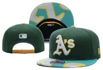 MLB Oakland Athletics Green Snapback Hats--YD