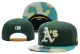 MLB Oakland Athletics Green Snapback Hats--YD