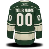 Green #00 Your Name Third Edge Custom NHL Minnesota Wild Jersey