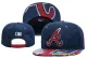 MLB Atlanta Braves Blue Snapback Hats--YD