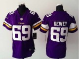 Womens Nike Minnessota Vikings #69 Dewey Purple Jersey