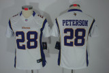 Peterson White Jersey, Minnesota Vikings #28 limited Women Nike NFL Jersey