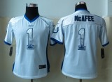 Women 2013 NEW Nike Indianapolis Colts 1 McAfee Drift Fashion White Elite Jerseys