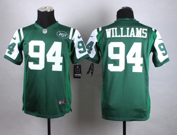 Nike New York Jets #94 Williams Green Kids Jersey