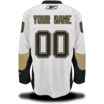 Penguins White #00 Your Name Road Premier Custom NHL Jersey