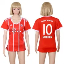 2017 Soccer Bayern Munich #10 Robben Home Women Jersey