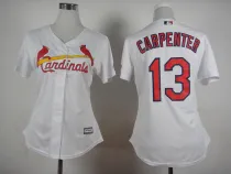 Women St.Louis Cardinals #13 Carpenter White 2015 MLB Jersey
