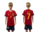 2016 Soccer Spain #7 Raul Home Kids Jersey