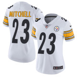 Womens NFL Pittsburgh Steelers #23 Mitchell White Vapor Limited Jersey