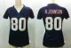 NIKE Houston Texans #80 Andre Johnson women blue Draft Him II Top NFL jersey