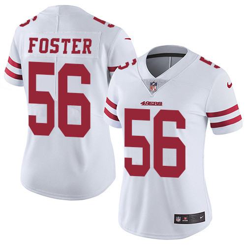 Womens San Francisco 49ers #56 Foster White Jersey