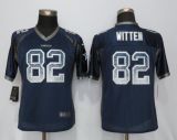 Women NEW Nike Dallas cowboys 82 Witten Drift Fashion Blue Elite Jersey