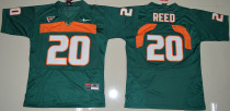 Youth Miami Hurricanes Ed Reed 20 College Football Jersey Green