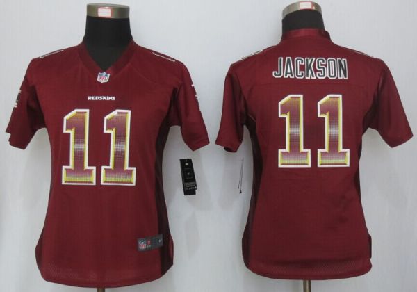 Women New Nike  Washington Red Skins 11 Jackson Red Strobe Elite Jersey