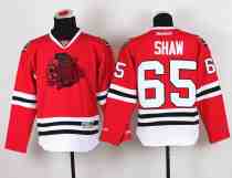 NHL Chicago Blackhawks #65 Shaw Red Youth Jersey