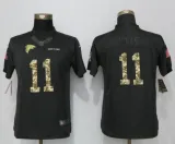 Women Nike Atlanta Falcons 11 Jones Anthracite Salute To Service Elite Jersey