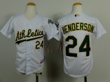 MLB Oakland Athletics #24 Henderson White Kids Jersey