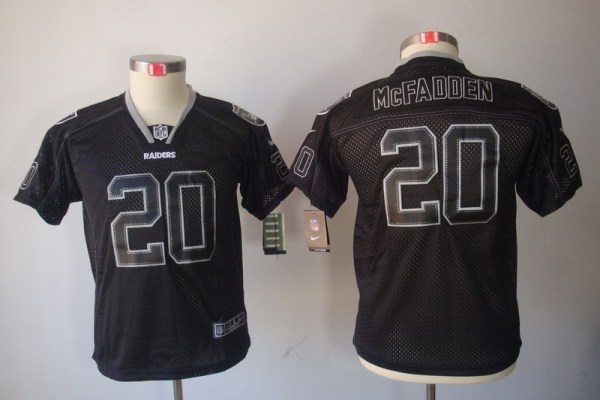 NFL Oakland Raiders #20 McFadden Youth Lights Out Jersey