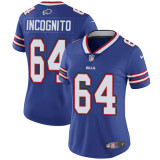 Womens Buffalo Bills #64 Incognito Blue Jersey