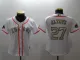 Womens MLB Houston Astros #27 Altuve White Gold Number Jersey