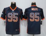 Youth NEW Nike Denver Broncos 95 Wolfe Drift Fashion Blue Elite Jersey