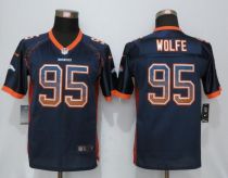 Youth NEW Nike Denver Broncos 95 Wolfe Drift Fashion Blue Elite Jersey