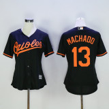 MLB Baltimore Orioles #13 Machado Black Women Jersey