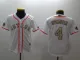 Kids MLB Houston Astros #4 Springer White Gold Number Jersey