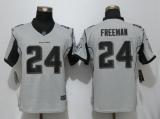 Women New Nike Atlanta Falcons 24 Freeman Nike Gridiron Gray II Elite Jersey