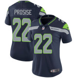 Womens NFL Seattle Seahawks #22 Prosise Blue Jersey