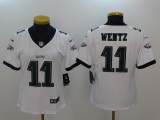 Womens Nike Philadelphia Eagles #11 Wentz White Jersey