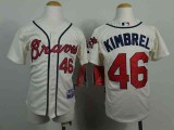 MLB Kids Jersey Atlanta Braves #46 kimbrel beige Jersey