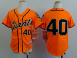 MLB San Francisco giants #40 Madison Bumgarner Orange Youth Jersey