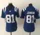 Nike NFL Indianapolis Colts #18 Johnson Blue Women Jersey
