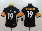 Womens Pittsburgh Steelers #19 Smith-Schuster Black Jersey