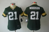 #21 Woodson Limited green Green Bay Packers Nike Women jersey