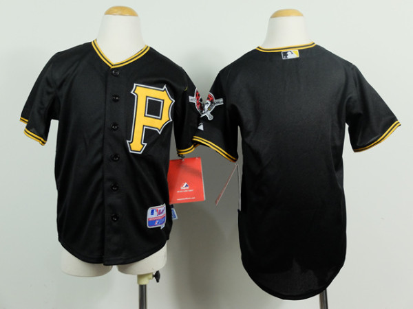 MLB Pittsburgh Pirates Blank Black  Youth Jersey