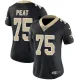 Womens NFL New Orleans Saints #75 Peat Black Vapor Limited Jersey