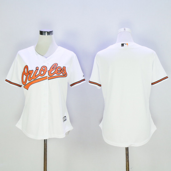 MLB Baltimore Orioles Blank White Women Jersey