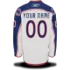 White Jersey, Columbus Blue Jackets #00 Your Name Road Premier Custom NHL Jersey