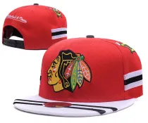 NHL Chicago Blackhawks Red Snapback Hats--GS