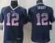 Youth 2014 New Nike New England Patriots 12 Brady Drift Fashion Blue Elite Jerseys