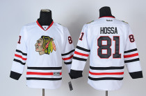 Kids Chicago Blackhawks #81 Hossa White Jersey