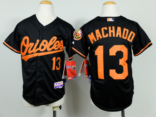 MLB Baltimore Orioles #13 Machado Kids Black  Jersey