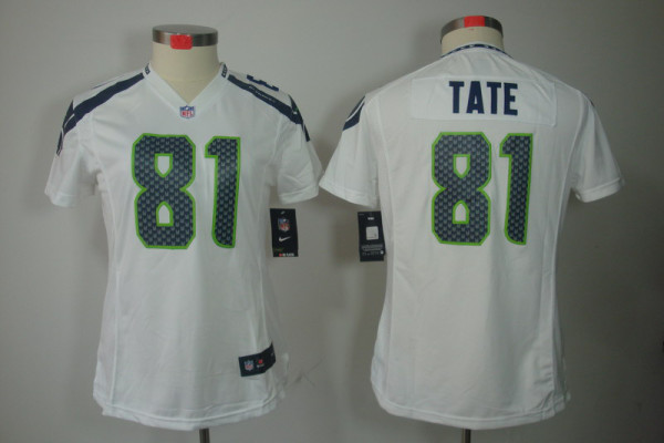 Women limited #81 white Golden Tate Nike Seattle Seahawks Jersey