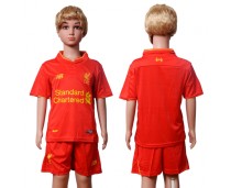 2016 Soccer Liverpool Blank Home Kids Jersey