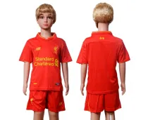 2016 Soccer Liverpool Blank Home Kids Jersey